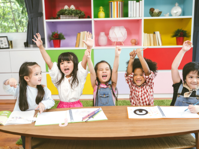 Young children in a classroom, early childhood education