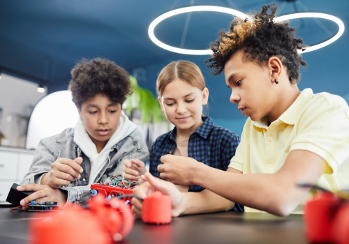 Group of children doing an Early STEAM Activity together