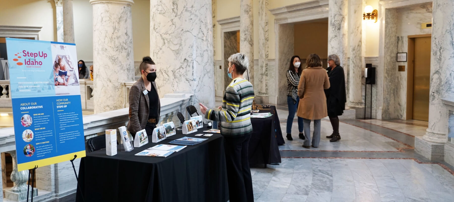 Keri, with the North Idaho Early Learning Collaborative, talking about their program at Early Learning Day at the Idaho State Capitol Building - Idaho AEYC News