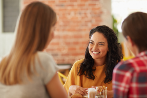 group sitting having a conversation