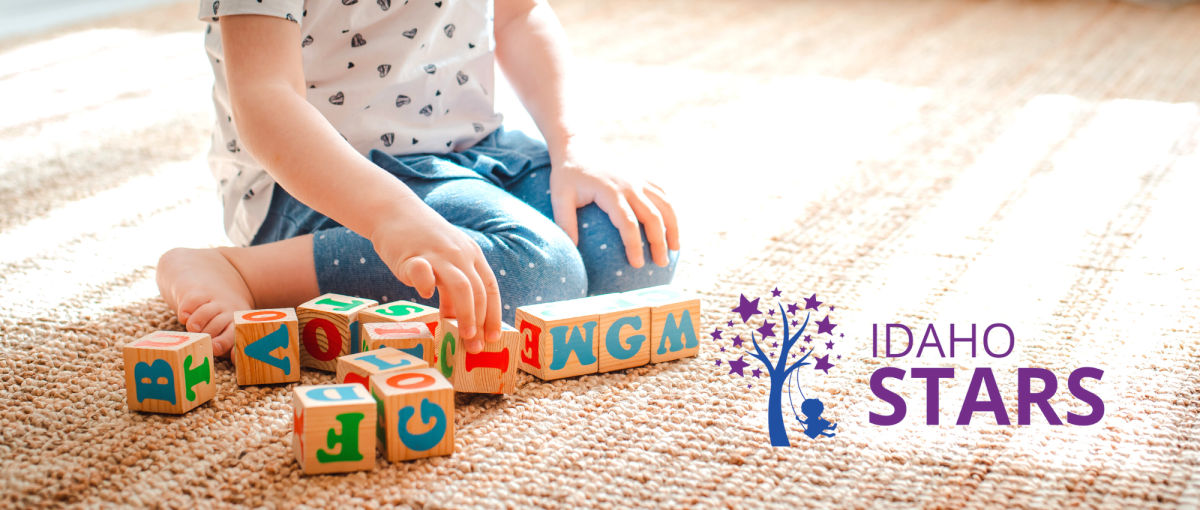 child playing with blocks